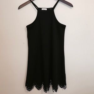 LBD cutout Scalloped hem dress
